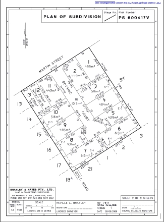 Plan of Subdivision